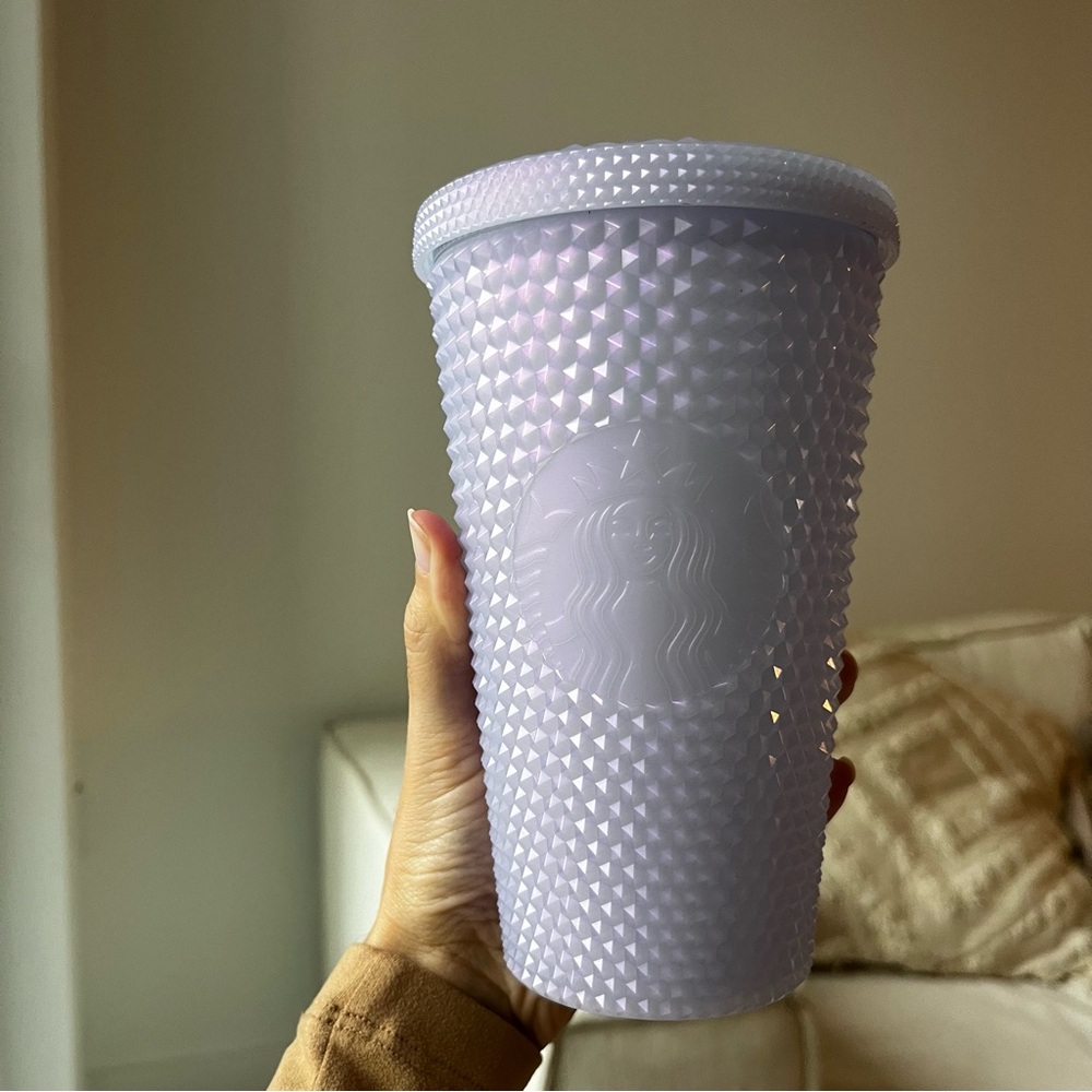 Starbucks | Holiday 2021 Grande Pearly Icy White Bling Studded Tumbler